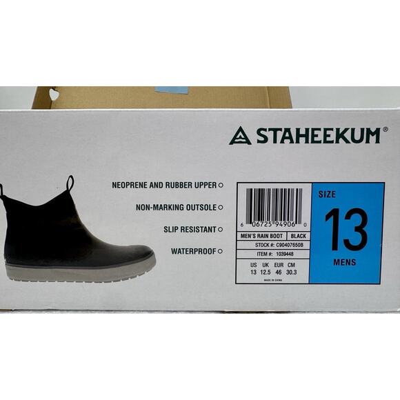 Staheekum Men\'s Rain Shoes Black Size 10 NEW main image 11